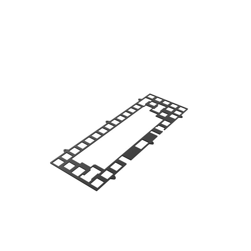 SixtyFive Plate (2021) - Variant:Black Aluminum - Layout:ANSI Half